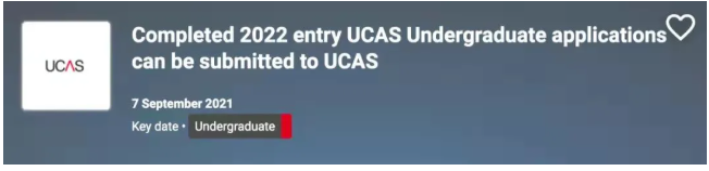 2022年英本申请已开放递交，UCAS操作及关键节点如下！