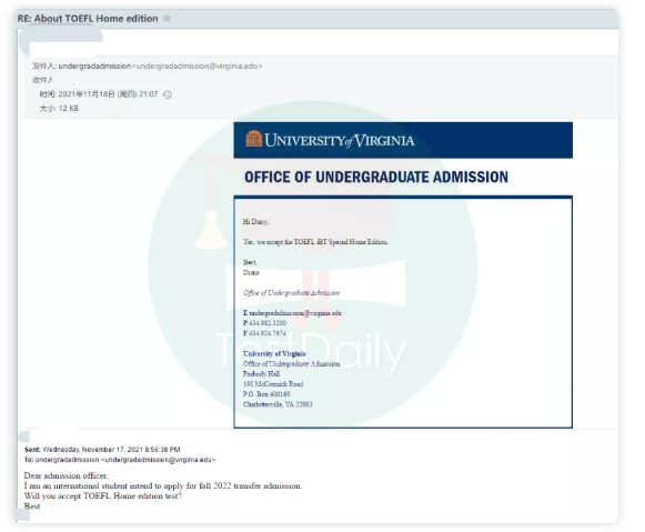 申请时提交托福家考成绩可以吗？多所大学给了肯定回答