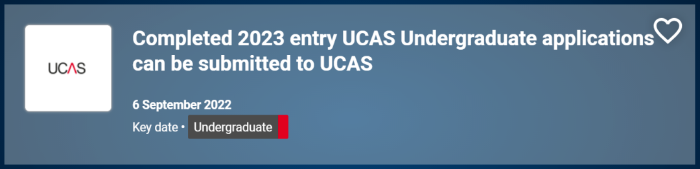 2023UCAS英国本科申请正式开放！