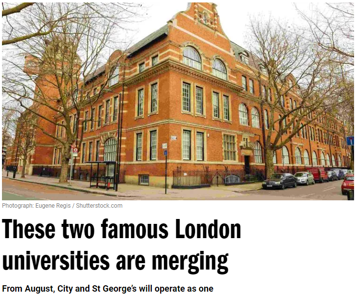 官宣！伦敦大学城市学院和伦敦大学圣乔治学院两所将要合并？！