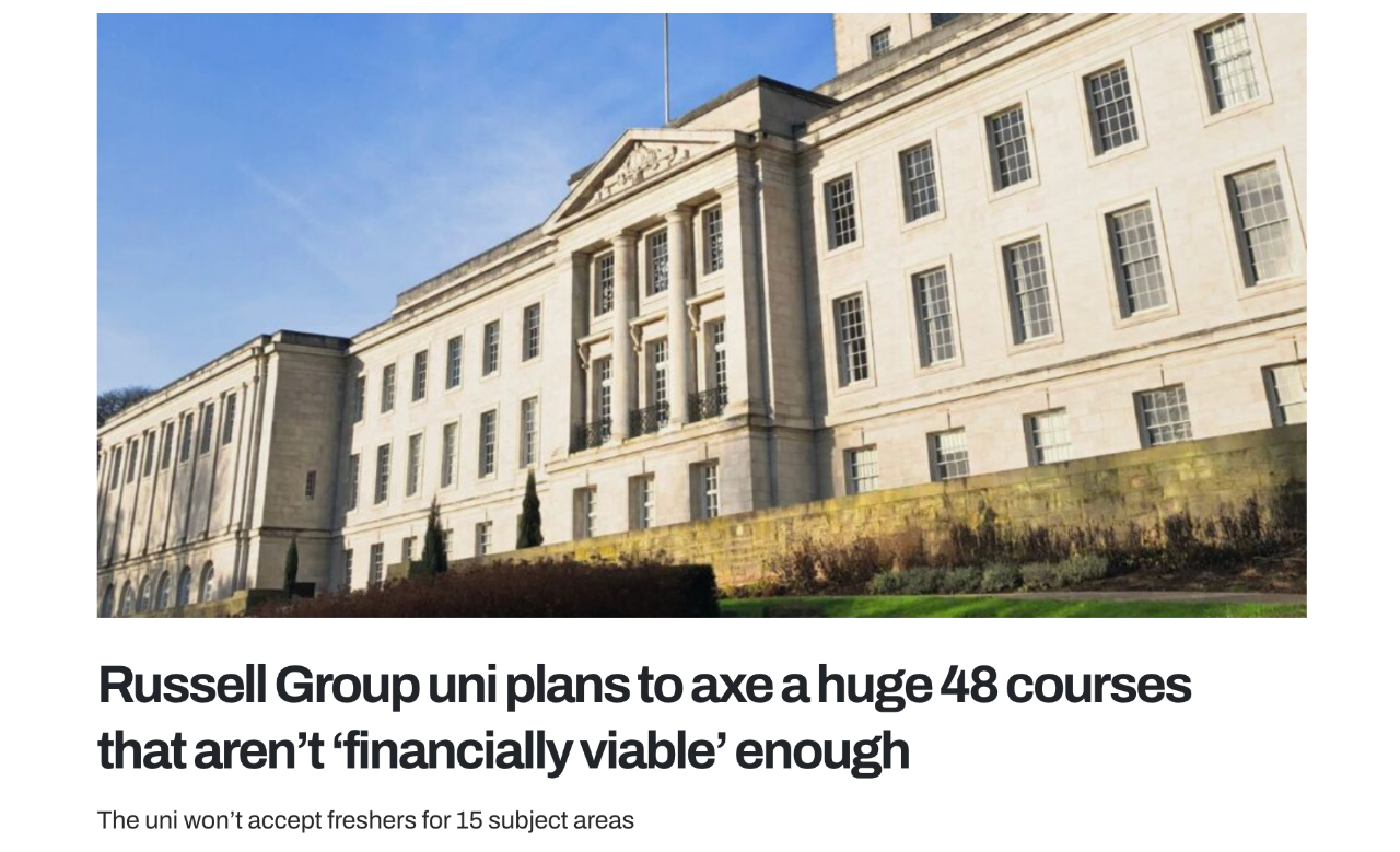 2026年全球QS大学排名第97的英国诺丁汉大学宣布:今日起,多门课程暂停招生!留学生如何应对?