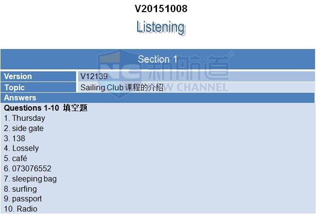 2015年10月8日雅思机经真题回忆及解析