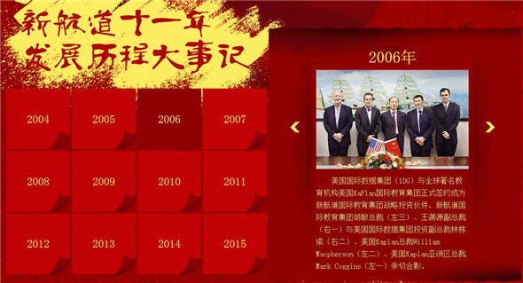 新航道11周年校庆（2004-2015）发展历程大事件