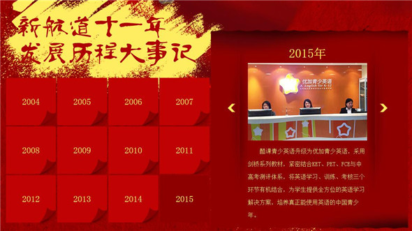 新航道11周年校庆（2004-2015）发展历程大事件
