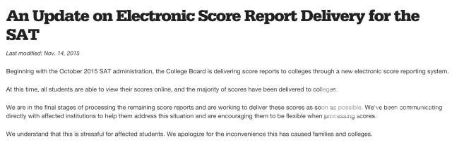 CB官方首度回应SAT延迟出分原因，美国大学作出回应