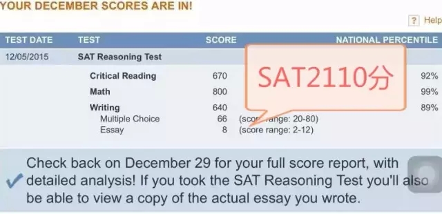 2015年11月、12月SAT全部出分，新航道一大波高分学霸汹涌而来！