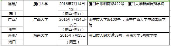 2016年7月16日全国雅思口语考试时间安排