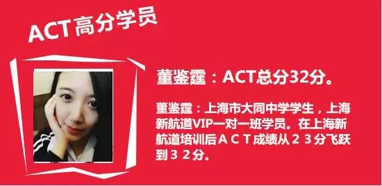 上海新航道ACT培训班高分学员