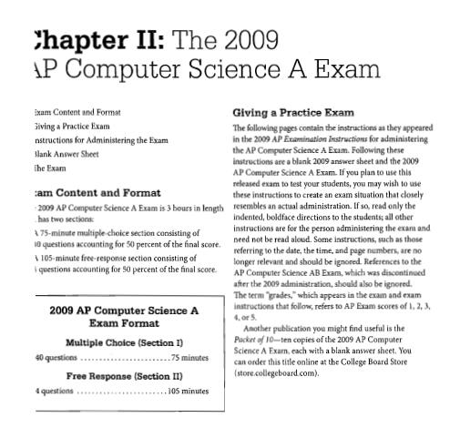 2009年AP计算机真题PDF版下载及答案解析