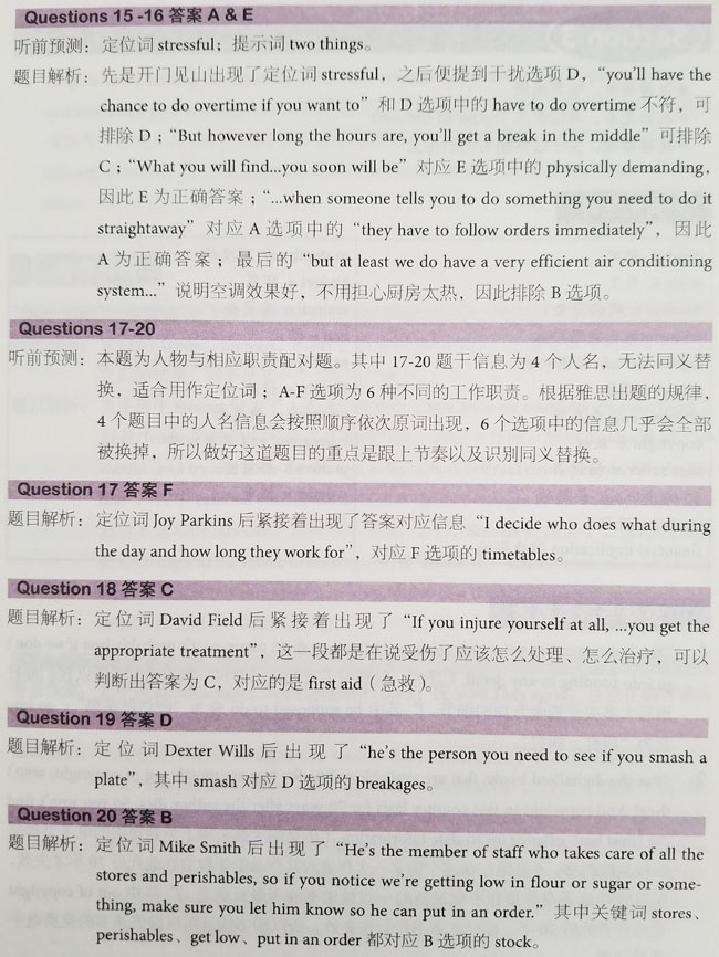 剑桥雅思12Test5雅思听力Section2答案+解析